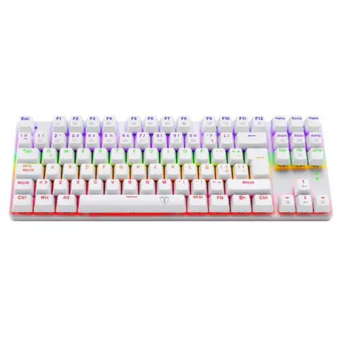 TECLADO T-DAGGER BORA T-TGK313 | MECANICO | SW-RED | RAINBOW | BLANCO