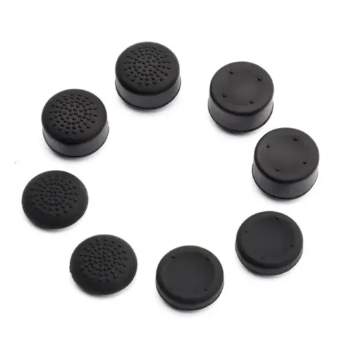 SET 8 UND GRIPS PS4 PS5 PROTECTORES DE JOYSTICK MANDO PS4 PS5 COLOR NEGRO